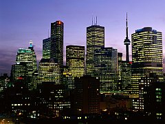 Night Falls Over Toronto, Ontario